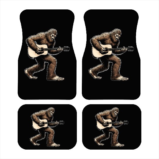 Bigfoot playing classic guitar guitarist Car Mats