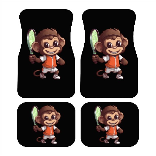 Monkeys in Tennis and Badminton Duel - Hilarious Car Mats