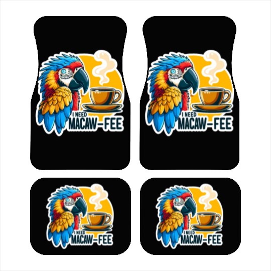 Blue Gold Macaw Macaw-Fee Coffee Lover Car Mats
