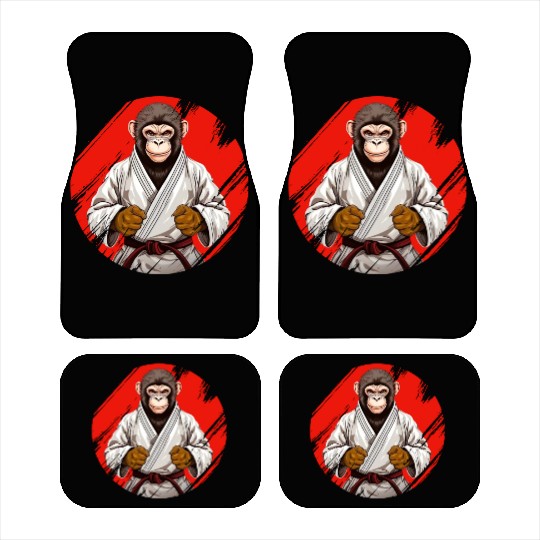 Karate Judo Monkey Chimpanzee Martial arts Car Mats