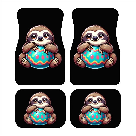 Easter Sloth: Embrace and Easter Egg Car Mats