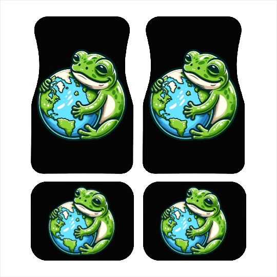 Frog Embracing Earth: Earth Day Car Mats