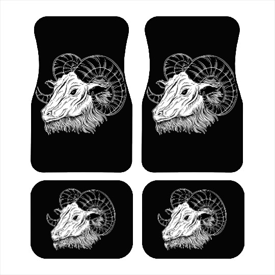 Baphomet Goat Horn Art Car Mats