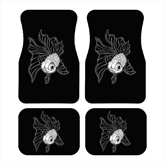 Dark Fish Japanese Artwork Car Mats