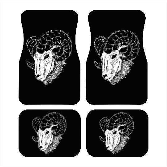 Dark Baphomet Goat Art Car Mats