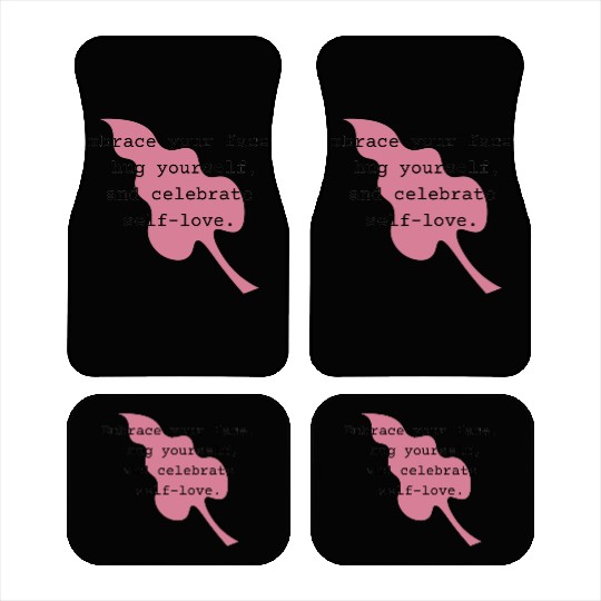 Self-Love Affirmation Leaf Design Car Mats