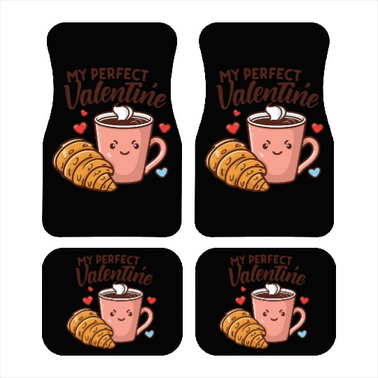 Coffee and Croissant | My Perfect Valentine Car Mats