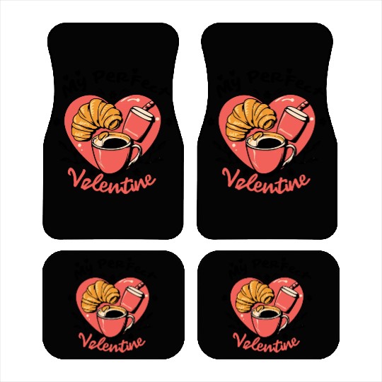 Coffee and Croissant | My Perfect Valentine Car Mats