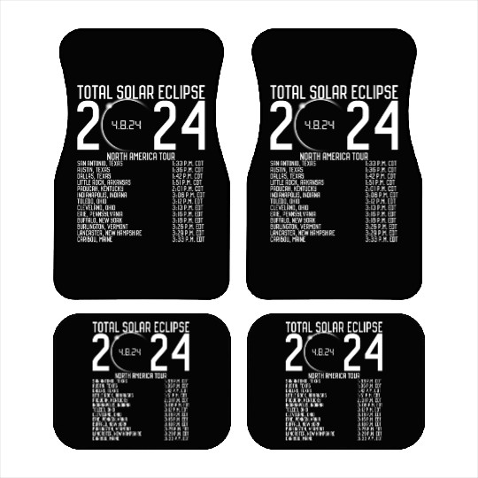 North America Tour 2024 Totality Solar Eclipse Car Mats