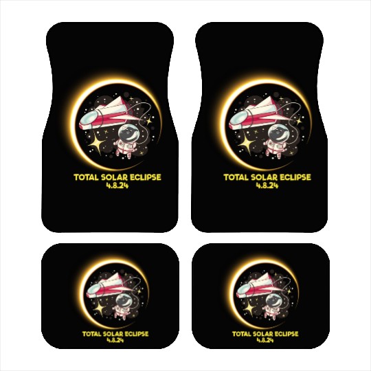 Total Solar Eclipse 4.8.24 Kids Cat Eclipsecat ecl Car Mats