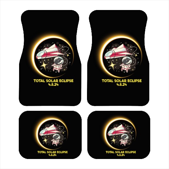 Total Solar Eclipse 4.8.24 Kids Cat Eclipsecat ecl Car Mats