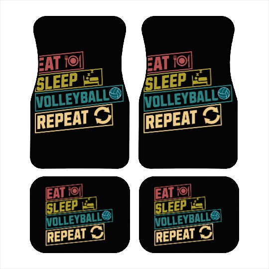 Eat sleep volleyball repeat hobby Car Mats