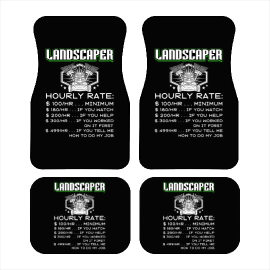 Landscaper Grass Care Lawn Mower Car Mats