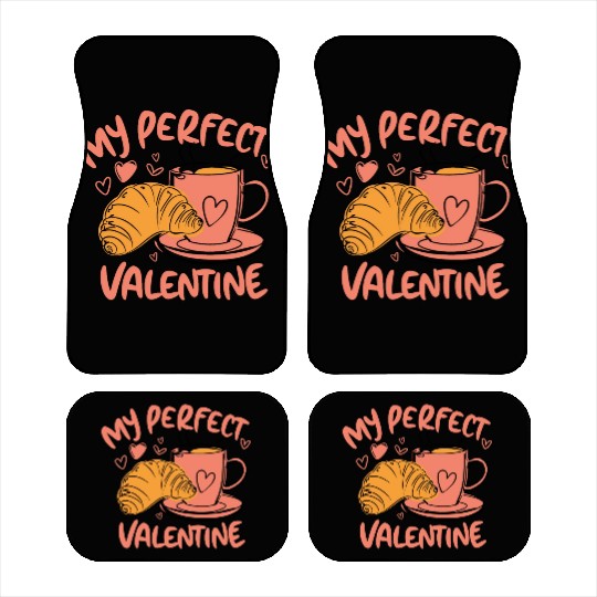 Coffee and Croissant | My Perfect Valentine Car Mats
