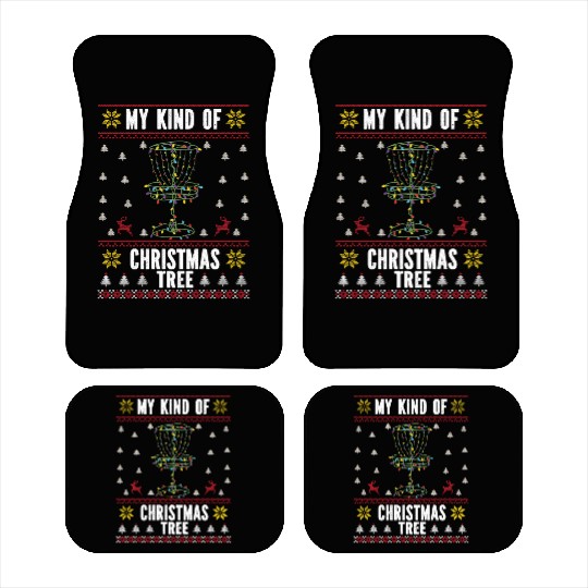 Disc Golf christmas tree ugly sweater Car Mats
