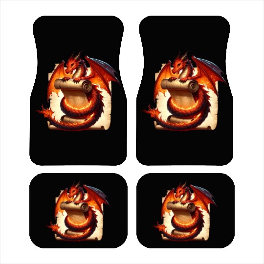 Fantasy Creature Papyrus Scroll Dungeon Dragon Car Mats