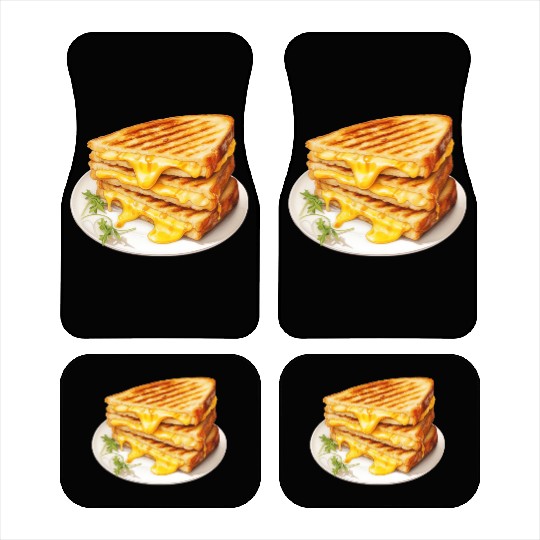 Plate of Grilled Cheese Sandwich Car Mats