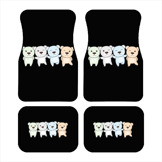 Unlabeld Flag Pride Lgbtq Cute Bear Car Mats