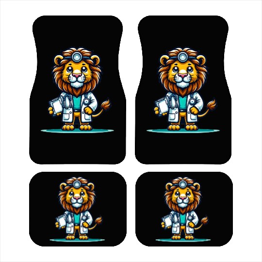Cute Lion Doctor Car Mats