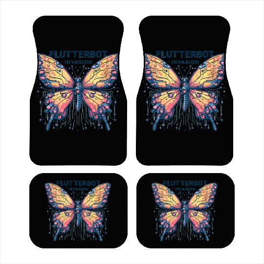 Sci-Fi Butterfly: Flutterbot Invasion Car Mats