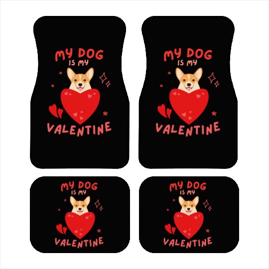 My Dog is my Valentine Car Mats