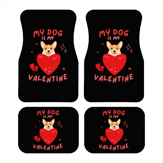 My Dog is my Valentine Car Mats
