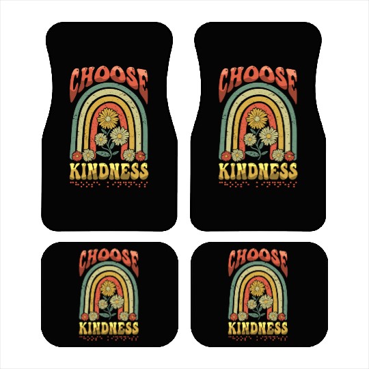 Choose Kindness Braille Alphabet Braille Retro Car Mats