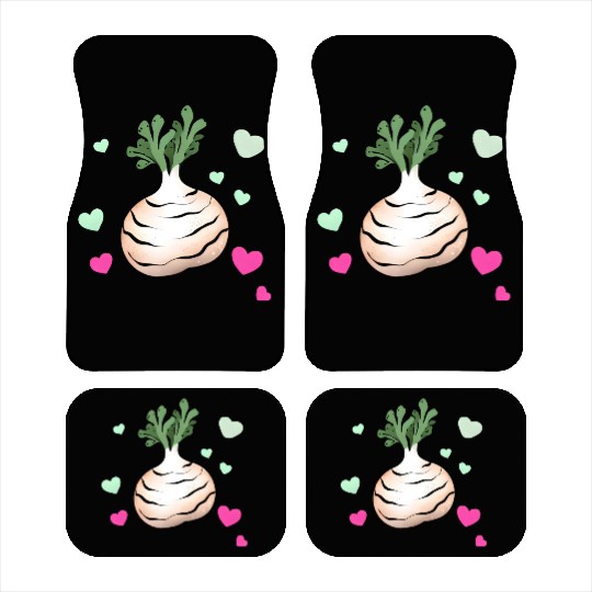 Turnip Love Valentine's Day Hearts Car Mats