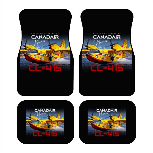 Canadair cl-415 Northstar firebomber Aircraft Car Mats