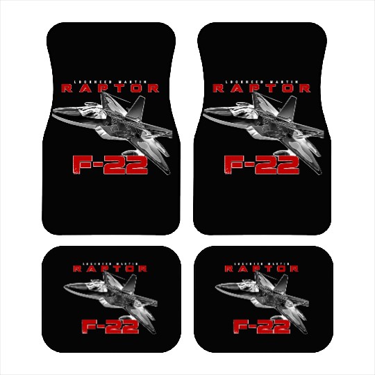 F-22 Raptor Fighterjet Us Air Force Warbird Car Mats