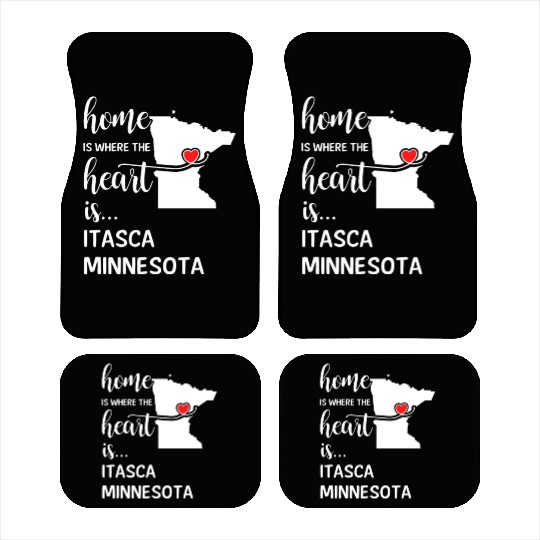 Itasca County Minnesota Is Where My Heart Is Gift Car Mats