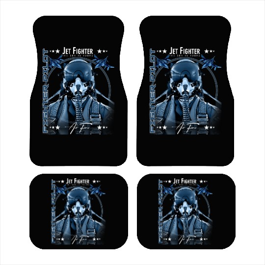 Fighter Pilot Helmet Air Force F4 Phantom Car Mats