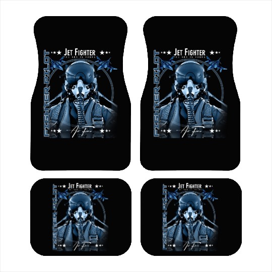 Fighter Pilot Helmet Air Force F4 Phantom Car Mats