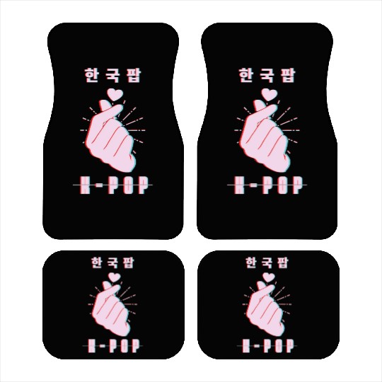 K-Pop Love Korean Finger Heart K Pop Car Mats