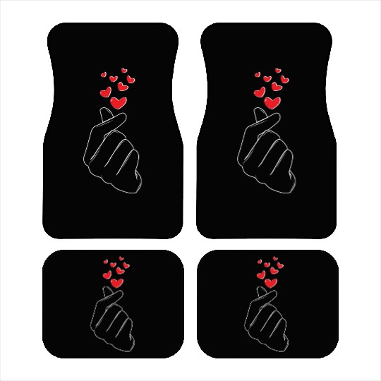 Korean Finger Heart K-Pop Love K-Drama Car Mats