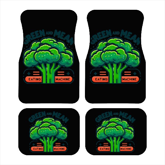Broccoli: Green and Mean Eating Machine Car Mats