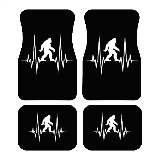 White Heartbeat with a Bigfoot Car Mats