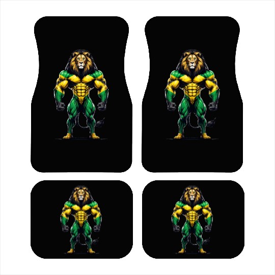 Jamaica lion reggae music Car Mats