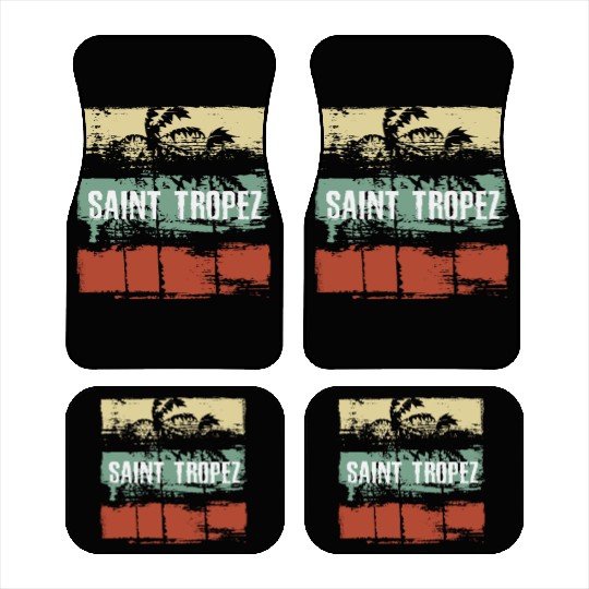 Saint Tropez Artistic Vacation Souvenir Abstract Car Mats