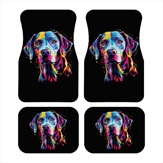 Watercolor Colorful Dalmatian Car Mats