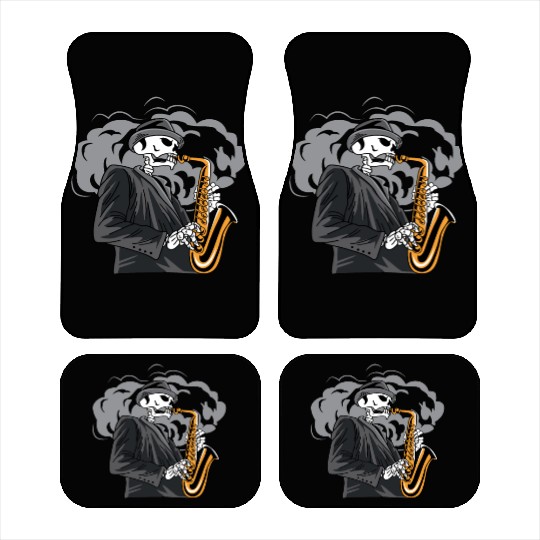 Death Song Saxophonist Gift Car Mats