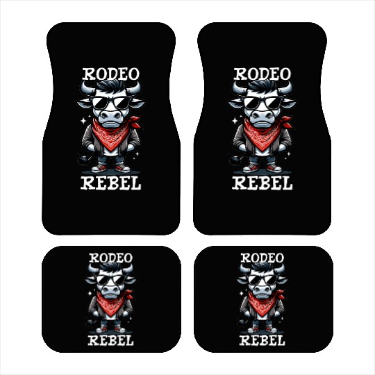 Rodeo Bull Riding Livestock Show Farmer Cattle Car Mats