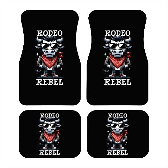 Rodeo Bull Riding Livestock Show Farmer Cattle Car Mats