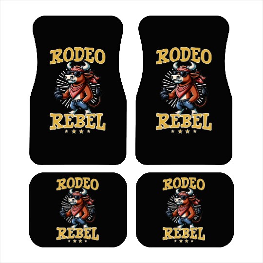 Rodeo Bull Riding Livestock Show Farmer Cattle Car Mats