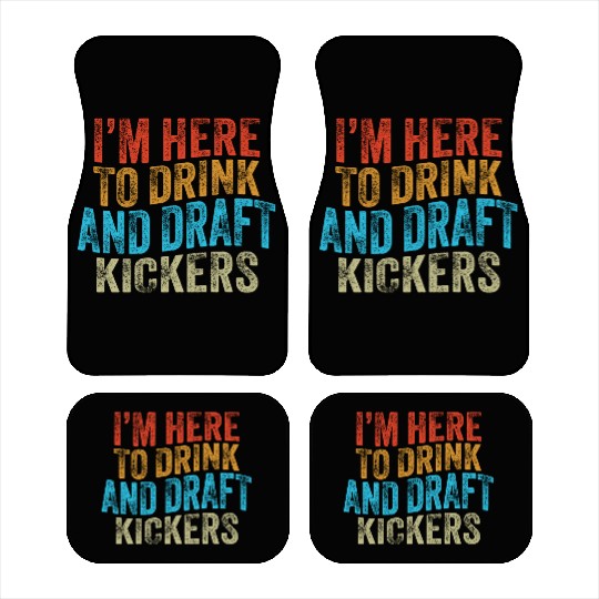 Fantasy Football Party Drink Draft Kickers Car Mats