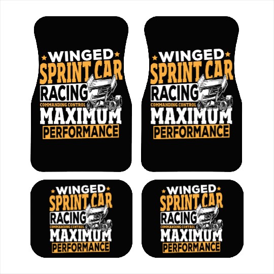 Winged Sprint Car Racing Commanding Control Car Mats