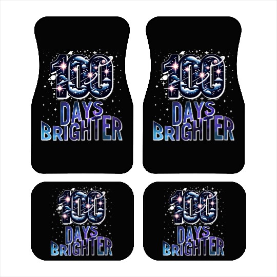 School Car Mats, 100 Days Brighter Stars Galaxy