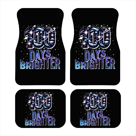 School Car Mats, 100 Days Brighter Stars Galaxy