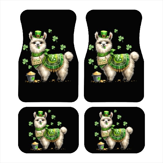 Irish LLama St Patrick Day Car Mats