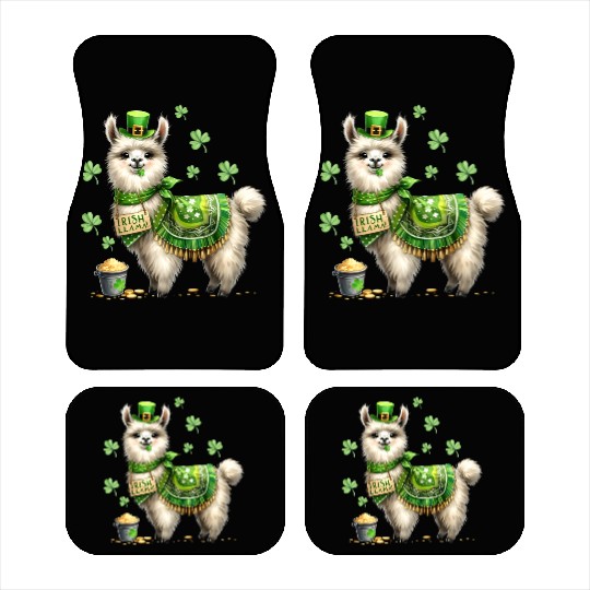 Irish LLama St Patrick Day Car Mats